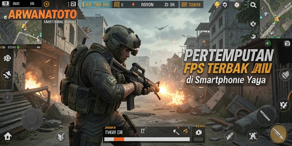 Gameplay intens ARWANATOTO dengan aksi tembak-menembak mendebarkan.