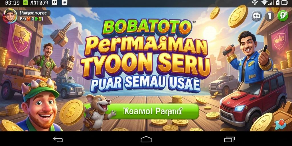 Tampilan menarik gameplay Tycoon BOBATOTO dengan banyak pilihan strategi.