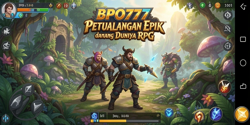 Tangkapan layar menampilkan aksi seru dalam permainan RPG BPO777.