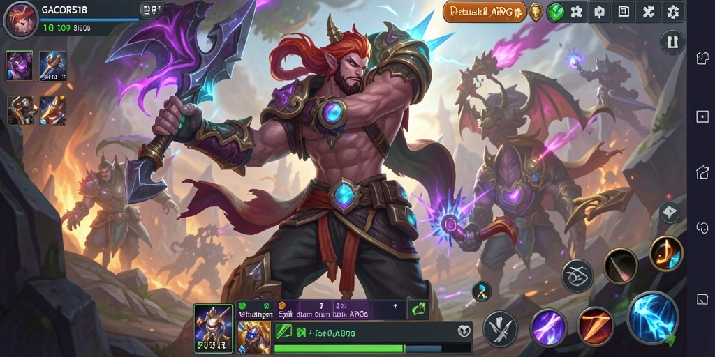 Tampilan menarik gameplay ARPG GACOR518 dengan karakter beraksi.