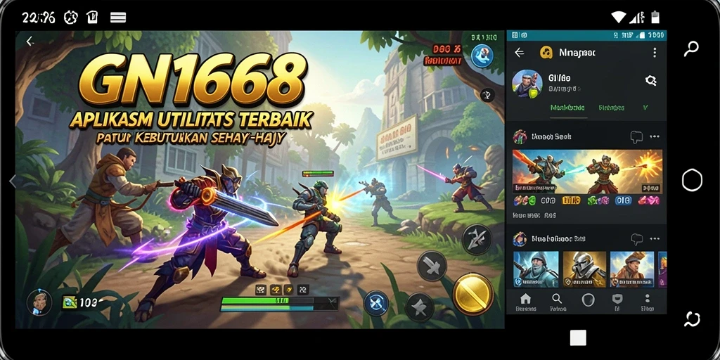 Tampilan antarmuka GN168 yang bersih dan interaktif.