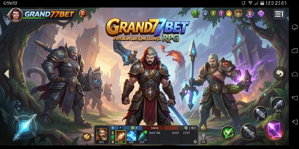 Tampilan gameplay <strong>GRAND77BET</strong> yang menawan dan karakter yang memukau.