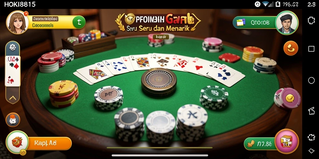 Tampilan gameplay Gaple yang seru dalam HOKI8815.