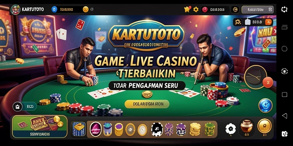 Tampilan gameplay KARTUTOTO yang mendebarkan dalam Live Casino.