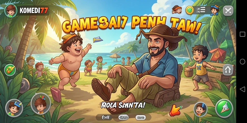 Tampilan gameplay yang seru dan menghibur di KOMEDI77.