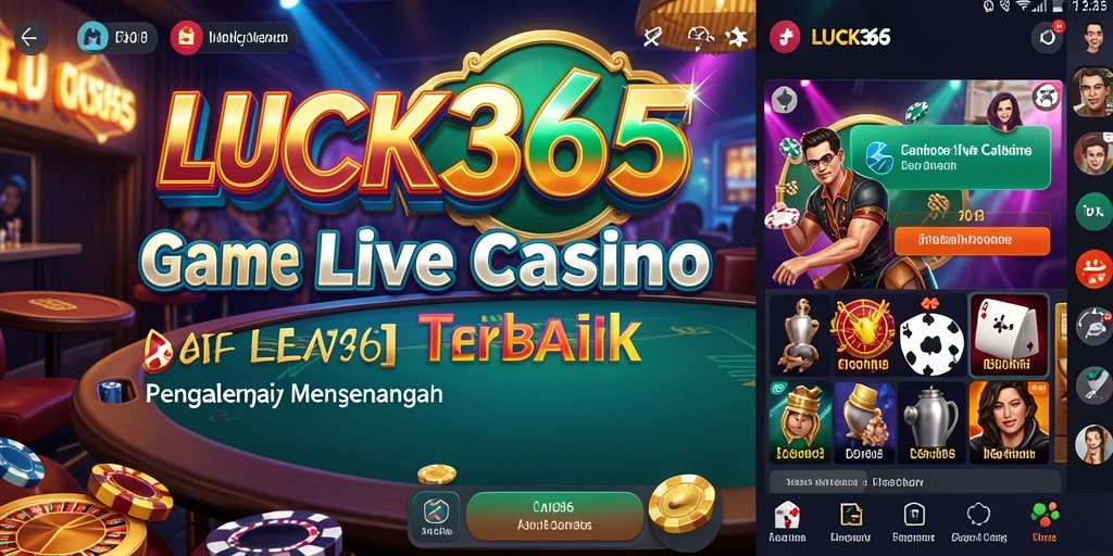 Tampilan seru gameplay LUCK365 dengan dealer langsung.