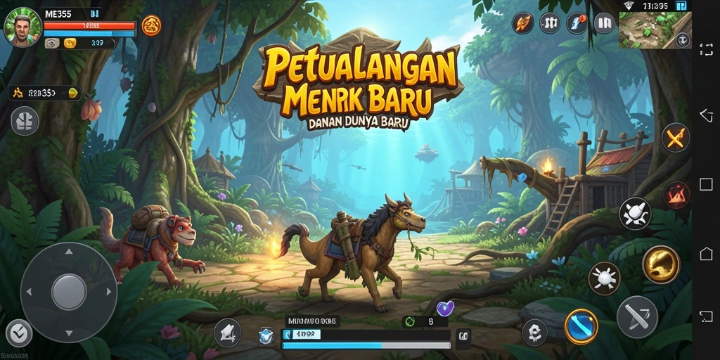 Gameplay ME355 menampilkan eksplorasi mendebarkan di dunia penuh tantangan.