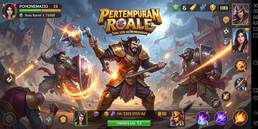 Gameplay seru di POHONEMAS33 dengan aksi pertempuran yang mendebarkan.
