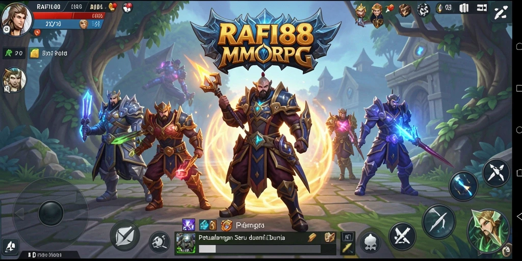 Tangkapan layar utama RAFI88 menampilkan aksi seru dalam permainan MMORPG.
