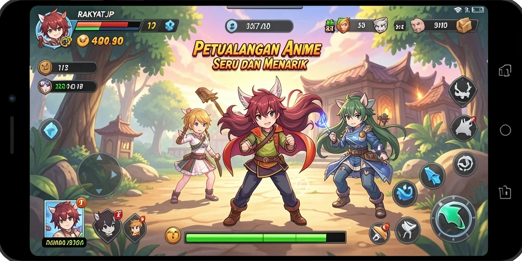 Tampilan gameplay yang dinamis dan penuh warna dari RAKYATJP.