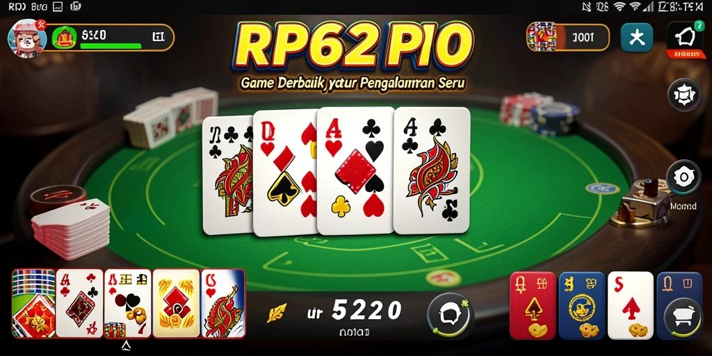 Screenshot gameplay RP62RP menampilkan aksi seru permainan Domino.
