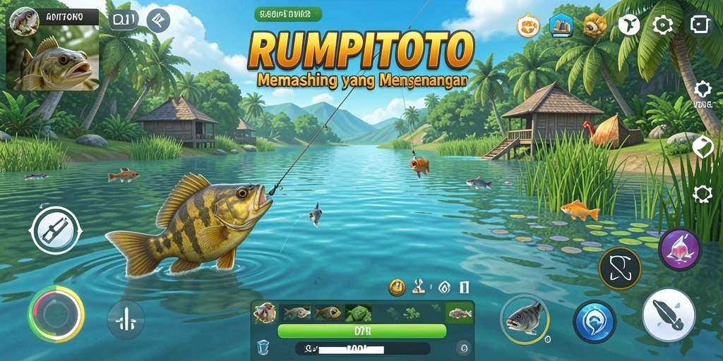 Tampilan gameplay RUMPITOTO yang menarik dengan beragam ikan.