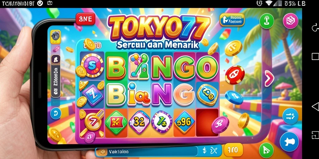 Screenshot gameplay <strong>TOKYO77</strong> menampilkan suasana Bingo yang seru.