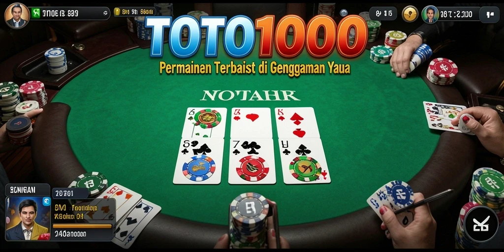 Tampilan gameplay seru dan interaktif dari TOTO1000 Poker.