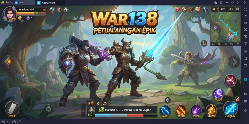 Tangkapan layar menunjukkan aksi pertarungan intens di WAR138 dengan visual yang memukau.