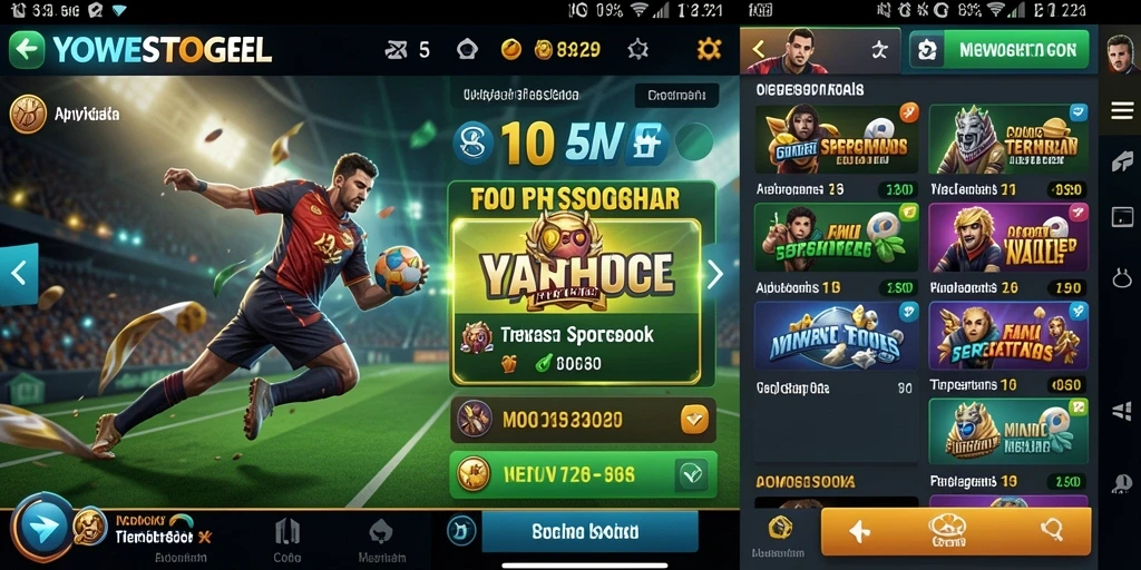 Tampilan gameplay Sportsbook yang menarik dan dinamis.
