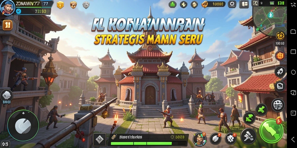 Screenshot gameplay ZONAWIN777 menampilkan aksi menara melawan musuh seru.